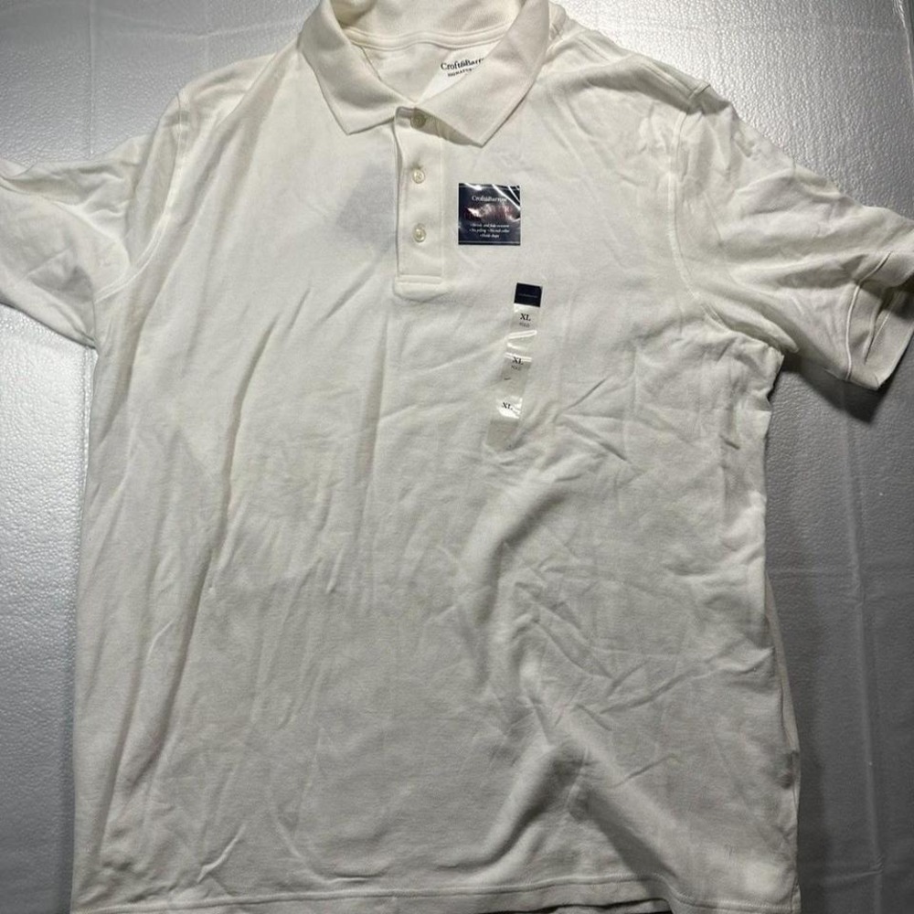NWT Polo Shirt Mens XL White Craft &‎ Borrow